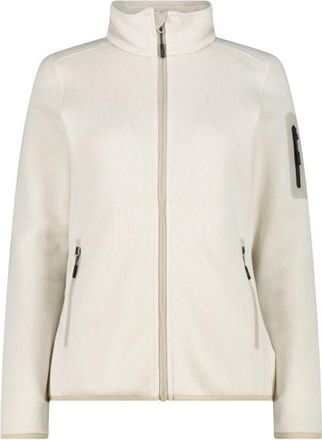 F.lli Campagnolo Jacket Jacquard Knitted Fleecejacke f&uuml;r Damen | beige/wei&szlig;