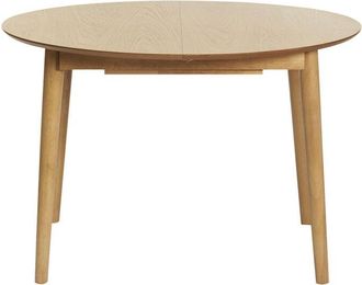 Miliboo Mesa Redonda Extensible Con Extensiones Integradas De Madera De Roble Clara 115-154 Cm Ego