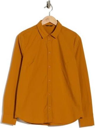 Seven 7 Classic Long Sleeve Button-Up Shirt in Caramel at Nordstrom Rack, Size X-Large