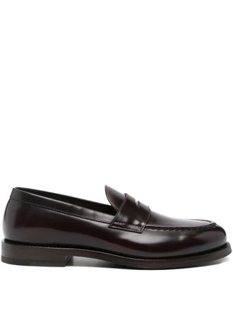 Henderson Baracco Mocassini penny in pelle - Rosso