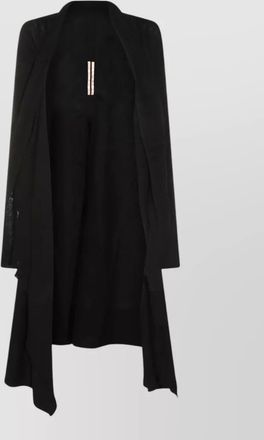 Rick Owens virgin wool long wrap jacket