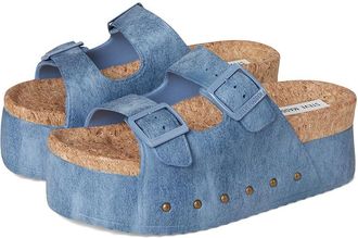 Steve Madden Kali Womens Sandals Blue : 10 M, Rubber/Suede