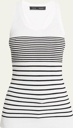 Proenza Schouler Roberts Stripe Ribbed Matte Tank Top