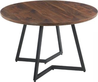 STILVORA Mesa De Comedor Redonda En Mdf Y Metal Con Patas De Metal - 110&times;110&times;75 Cm, Nogal