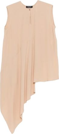 Fabiana Filippi asymmetric sleeveless blouse - Neutrals