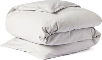 Coyuchi Organic Cotton Percale Duvet Cover in Seal at Nordstrom, Size California King