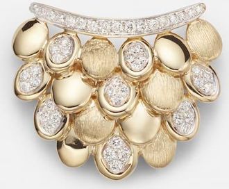 Rainbow K Blossom 14kt gold single earring with diamonds