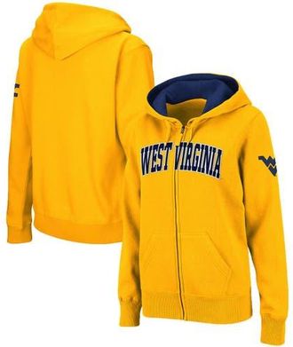 Colosseum Womens Stadium Athletic Gold West Virginia Mountaineers Arched Name Full-Zip Hoodie at Nordstrom, Size Medium