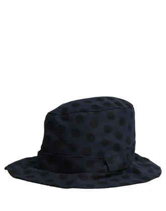Dolce & Gabbana HAT10018 Polka Dot Cotton Bucket Hat - Navy