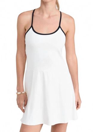 SPLITS59 Simona Airweight Tank Dress In White/indigo