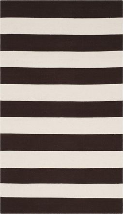 Safavieh Alfombra moderno de algod&oacute;n marr&oacute;n/blanco, 122 x 183 cm
