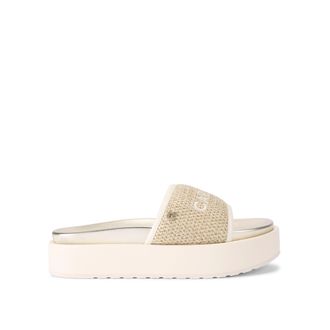 Carvela Womens Sorrento Flatform Sandals - Beige Fabric - Size UK 9