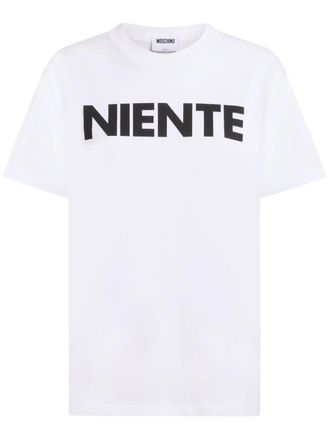Moschino Black Bold Print Relaxed Fit Cotton T-Shirt