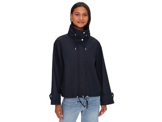 Barbour Bronwyn Showerproof Jacket Womens Jacket Dark Navy/Dress Navy Tartan : 10, Cotton/Polyester