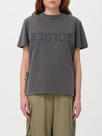 Golden Goose T-shirts in cotone con logo di strass Golden Goose
