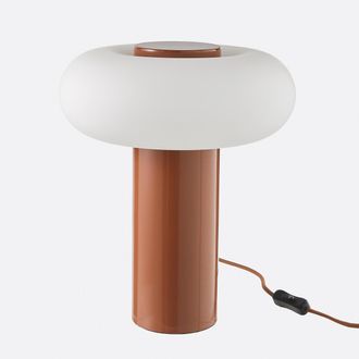 La Redoute Interieurs Tafellamp in ijzer en opaline H36,6 cm, Omer