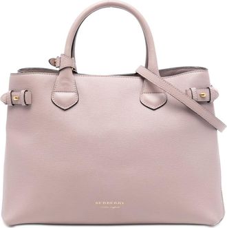 Burberry Pre-owned Burberry Medium Leather and House Check Banner Satchel CFPLI1236