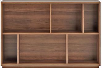 HERDASA Estantería librería, colección NACK, con 2 niveles de altura en melamina color nogal