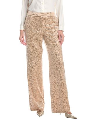 PESERICO Velvet Sequin Silk-Blend Pant