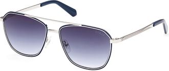 Guess GU00046 10W Mens Sunglasses Silver Size 56