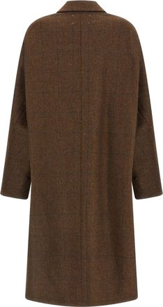 Maison Margiela Womens Brown Wool Coat Clothing