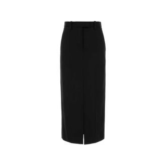 Brunello Cucinelli Sartorial Column Rok - Dames - Rokken - Zwart - Maat: L Zijde