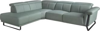 Angel Cerd&aacute; Sof&aacute; chaise longue relax izquierda piel verde turquesa