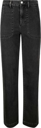 A.P.C. washed straight-leg jeans - women - Polyurethane/Cotton - 26 - Black
