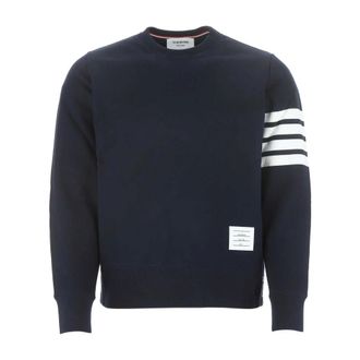 Thom Browne Sweatshirts, male, Blue, XL, Classic Loopback 4-Bar Sweatshirt