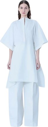 Jacquemus La Tunique Moisson Dress - Dames - Tunieken - Wit - S - Katoen - Overhemden