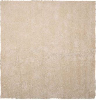 Beliani Shaggy Rug DEMRE Light Beige 200 x 200 cm