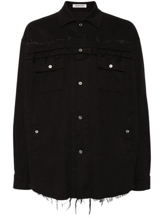 Undercover fringe-edged shirt - Black