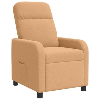vidaXL Poltrona Reclinabile Beige Boucl&eacute; Vidaxl