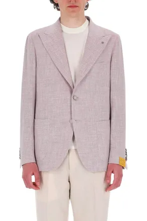 Tagliatore Pino Lerario Herringbone Wool-Linen Blazer