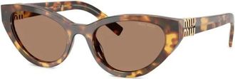 Miu Miu Sunglasses, female, Brown, Size: 54 MM MU A04S 14L60M Sunglasses
