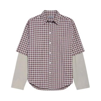 Balenciaga Overhemden, Heren, Rood, L, Katoen, Shirt met Verkeerde Mouwen