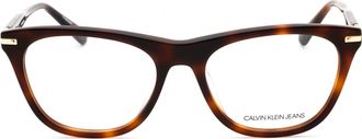 Calvin Klein Jeans CKJ19525 Tortoiseshell Acetate Eyeglasses - Brown