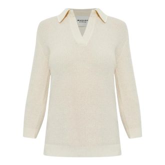 Isabel Marant Truien & Vesten, Dames, Beige, M, Nathalie Polo Sweater