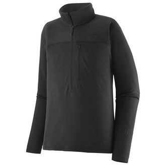 Patagonia R1 Ultralight 1/2-Zip Fleecepullover f&uuml;r Herren | schwarz