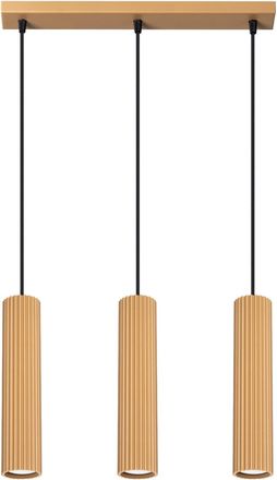 Sollux Lighting Design Pendellampe Karbon 3-Flammig (linear), Gold