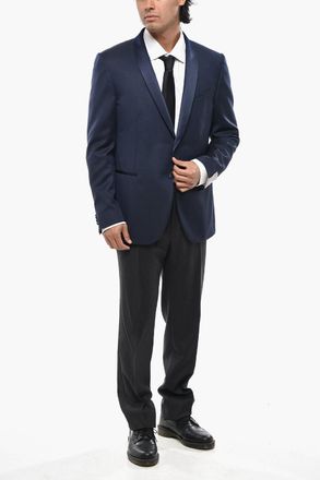 Corneliani Giacca Tuxedo CERIM.ACADEMY in Lana Vergine con Collo Sciallato Corneliani