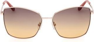 Guess 59mm Square Sunglasses in Gold /Gradient Brown at Nordstrom Rack