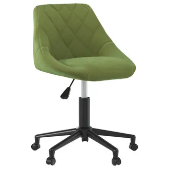 vidaXL Silla De Comedor Giratoria De Terciopelo Verde Claro Vidaxl