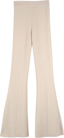 Galvan Cream Maia Cashmere Flared Trousers Size XS