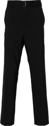 sacai Melton tailored trousers - men - Acetate/Polyester/Cupro/Polyester/Wool - 2 - Black