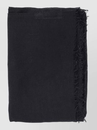 Rick Owens soft texture scarf frayed edge design