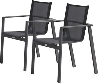 DCB Garden Dcb Garden - Alu-miami - Lote De 2 Sillones De Jard&iacute;n Apilables De Aluminio