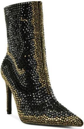 Azalea Wang Ansley Pointed Toe Bootie in Black Multi at Nordstrom Rack, Size 6.5