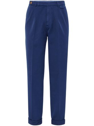 Brunello Cucinelli Katoenen straight broek - Blauw