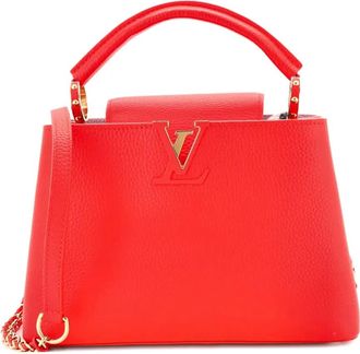 Louis Vuitton Borsa a tracolla Capucines Taurillion BB - Rosso